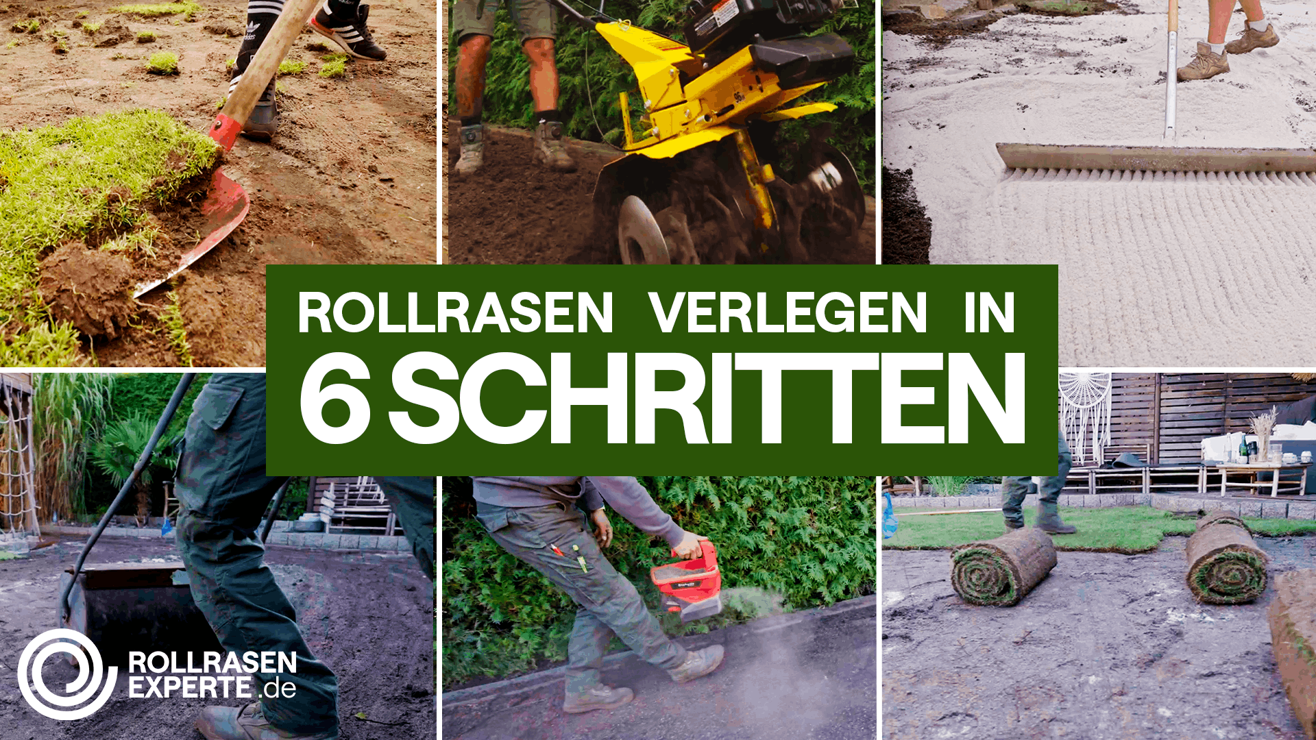 Video laden: Rollrasen verlegen, Rollrasen richtig verlegen, Rollrasen einfach verlegen